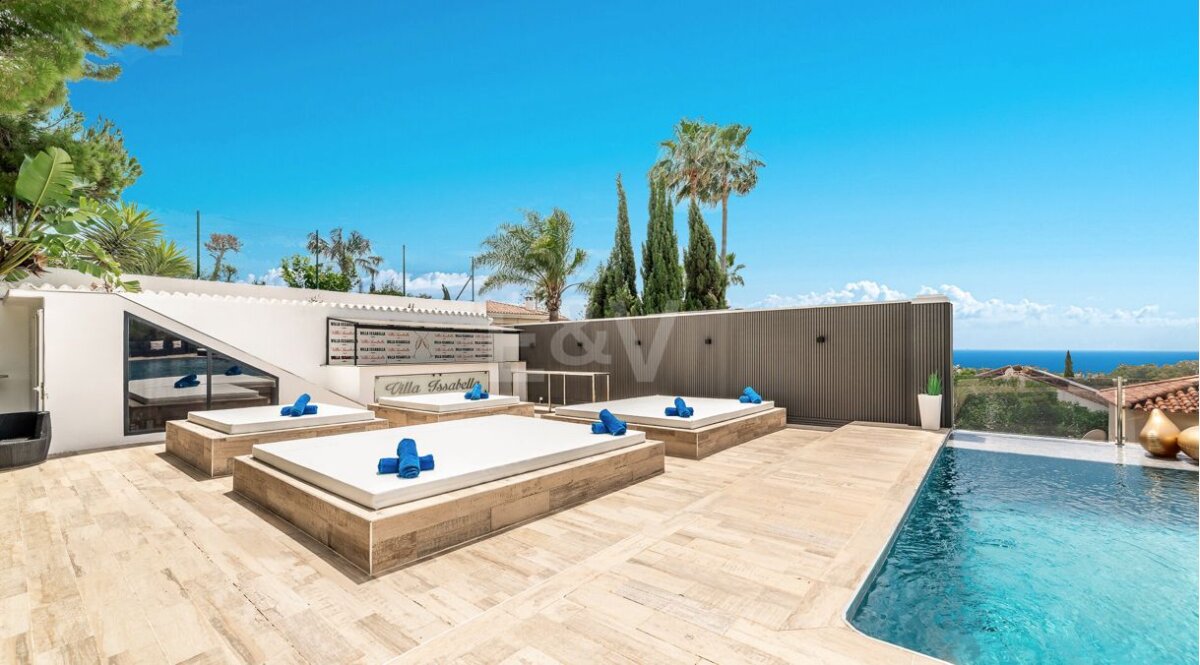 8 bedroom rental villa marbella 6 Versace Villa Elviria with Sea Views